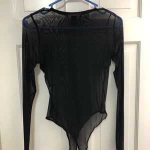 Black sheer bodysuit